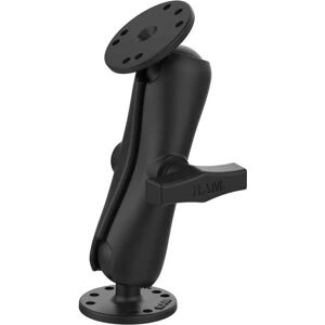 Ram Mounts C Size Medium Two Round Plate Double Ball Mount Black One Size unisex Ram Mounts C Size Medium Two Round Plate Double Ball Mount Black One Size unisex