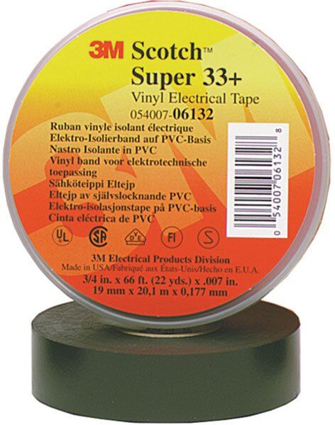 3m Scotch Super 33 Plus19 Mm Electrical Tape 60 M One Size unisex