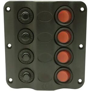 Seachoice Led Switch Panel 4 Gang Black One Size unisex Seachoice Led Switch Panel 4 Gang Black One Size unisex
