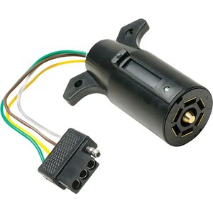 Seachoice 7 Way Round To 4 Way Flat With 8´´ Wire Cable Black One Size unisex Seachoice 7 Way Round To 4 Way Flat With 8´´ Wire Cable Black One Size unisex