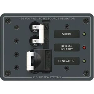 Blue Sea Systems Ac Toggle Source Selector 230v/panel 16a Black One Size unisex Blue Sea Systems Ac Toggle Source Selector 230v/panel 16a Black One Size unisex