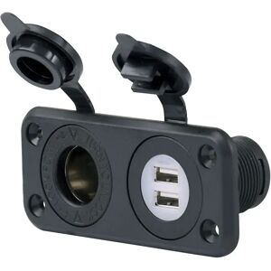 Marinco Sealink Deluxe Dual Usb Charger And Receptacle 12v Black One Size unisex Marinco Sealink Deluxe Dual Usb Charger And Receptacle 12v Black One Size unisex