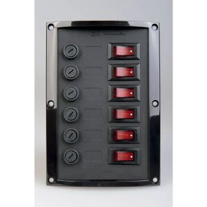 Talamex Switch Panel 6-fuses Black Black One Size unisex Talamex Switch Panel 6-fuses Black Black One Size unisex