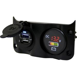 Talamex Switchpanel Add On With Double Usb&digital Voltmeter/battery Indicator Black One Size unisex Talamex Switchpanel Add On With Double Usb&digital Voltmeter/battery Indicator Black One Size unisex