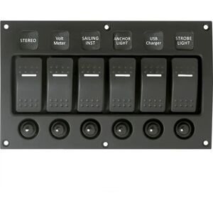 Talamex Switchpanel Curved Design 6 Switches Black One Size unisex Talamex Switchpanel Curved Design 6 Switches Black One Size unisex