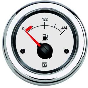 Vetus Fuel Level Indicator 12-24v White 52 mm unisex Vetus Fuel Level Indicator 12-24v White 52 mm unisex