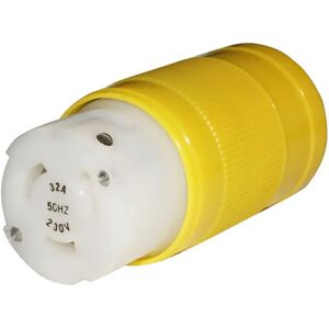 Marinco 3939620/1 Ip56 Plug 220v Yellow / White 32A unisex Marinco 3939620/1 Ip56 Plug 220v Yellow / White 32A unisex