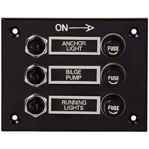 Euromarine 3 Positions Waterproof Electrical Panel Black 90 x 115 mm unisex Euromarine 3 Positions Waterproof Electrical Panel Black 90 x 115 mm unisex