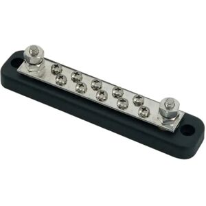 Euromarine 10 Contacts Terminal Block Black / Grey 150 A unisex Euromarine 10 Contacts Terminal Block Black / Grey 150 A unisex