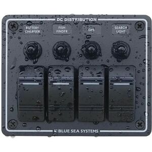 Blue Sea Systems Water Resistant Panel 4 Position Black One Size unisex Blue Sea Systems Water Resistant Panel 4 Position Black One Size unisex