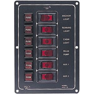 Sea-dog Line Aluminum 6 Switches Vertical Panel One Size unisex Sea-dog Line Aluminum 6 Switches Vertical Panel One Size unisex