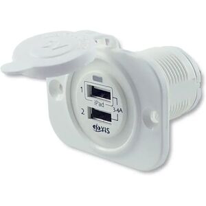 Talamex Usb Socket Double With Flush Frame 3.4a White One Size unisex Talamex Usb Socket Double With Flush Frame 3.4a White One Size unisex