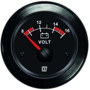 Vetus Voltmeter 10-16v Black 52 mm unisex Vetus Voltmeter 10-16v Black 52 mm unisex