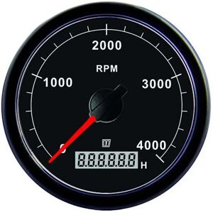 Vetus 0-4000rpm Tachometer 12-24v Black 100 mm unisex Vetus 0-4000rpm Tachometer 12-24v Black 100 mm unisex