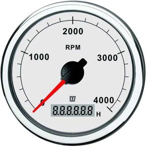 Vetus 0-4000rpm Tachometer 12-24v White 100 mm unisex Vetus 0-4000rpm Tachometer 12-24v White 100 mm unisex