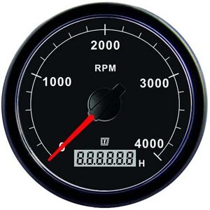 Vetus 0-5000rpm Tachometer 12-24v Black 100 mm unisex Vetus 0-5000rpm Tachometer 12-24v Black 100 mm unisex
