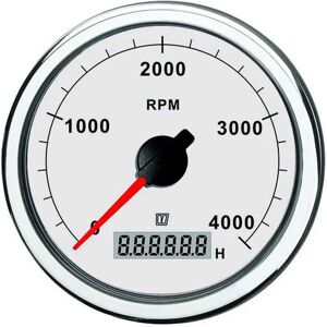 Vetus 0-5000rpm Tachometer 12-24v White 100 mm unisex Vetus 0-5000rpm Tachometer 12-24v White 100 mm unisex