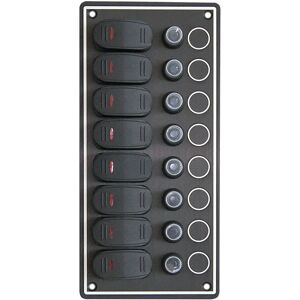 A.a.a. 8 Switches Electric Panel 15a 12v Black 240 x 115 mm unisex A.a.a. 8 Switches Electric Panel 15a 12v Black 240 x 115 mm unisex