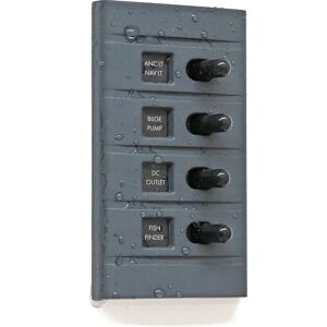 Plastimo 4 Way Switch Panel 15a 12v Grey One Size unisex Plastimo 4 Way Switch Panel 15a 12v Grey One Size unisex