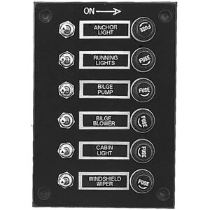 Plastimo 6 Levers Switches Panel Black One Size unisex Plastimo 6 Levers Switches Panel Black One Size unisex