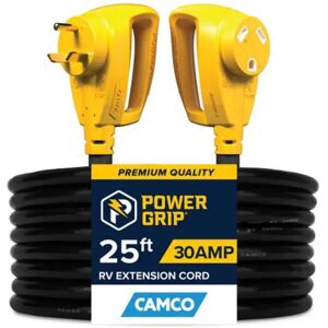 Camco Power Grip Extension Cable 7.6 M Black 30A unisex Camco Power Grip Extension Cable 7.6 M Black 30A unisex