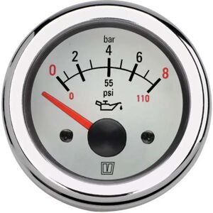 Vetus 0-8kg/cm2d Oil Pressure Gauge 52 Mm 12v White One Size unisex Vetus 0-8kg/cm2d Oil Pressure Gauge 52 Mm 12v White One Size unisex