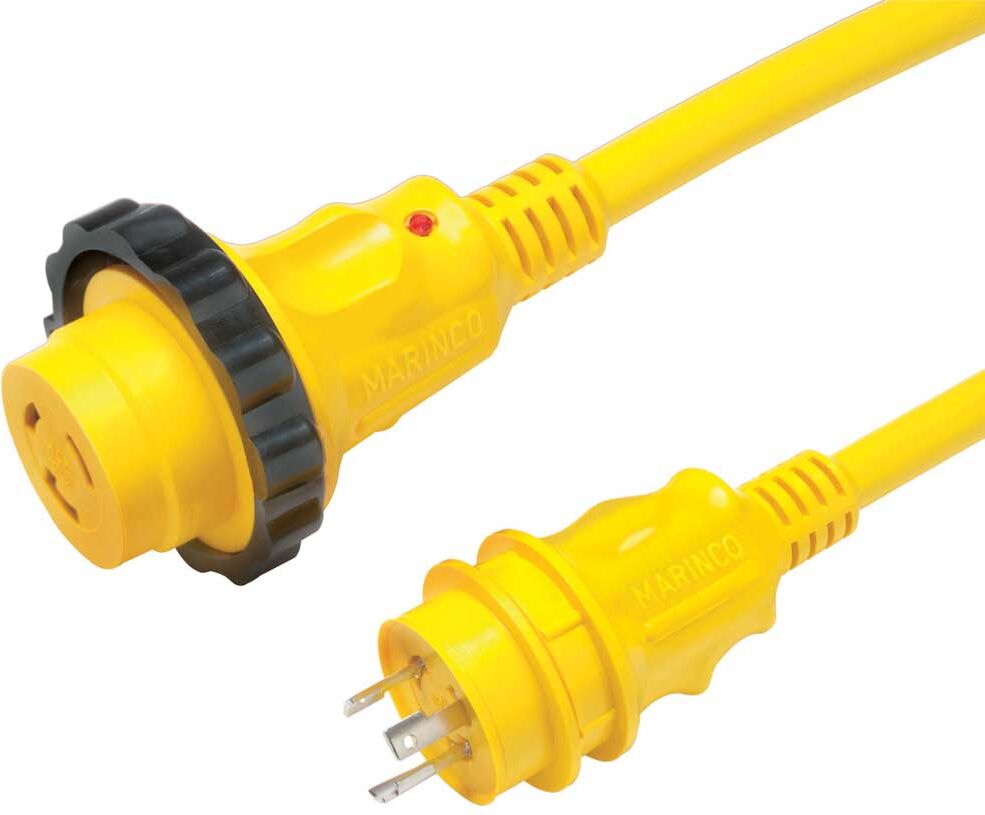 Marinco Electric Extension Cord 15.2 M 30a 125v Yellow One Size unisex