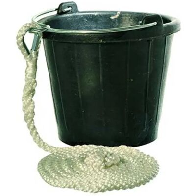 Yachticon Black Rubber Bucket - 8L Heavy Duty Storage Yachticon Black Rubber Bucket - 8L Heavy Duty Storage