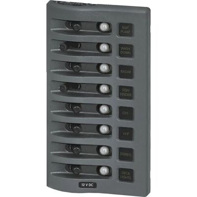Blue Sea Systems Weatherdeck Panel Clb 8 Position Switch Grey One Size unisex Blue Sea Systems Weatherdeck Panel Clb 8 Position Switch Grey One Size unisex