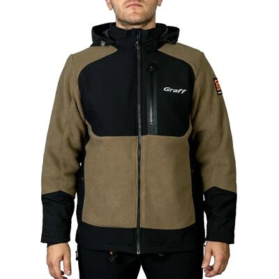 Graff Waterstop Fleece 562-ws-13 Jacket Olive / Black 4XL Men Graff Waterstop Fleece 562-ws-13 Jacket Olive / Black 4XL Men