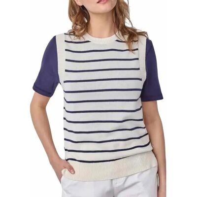 Redgreen Jasmin Sleeveless Sweater Navy Stripe XS Women Redgreen Jasmin Sleeveless Sweater Navy Stripe XS Women