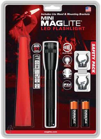 Mag-lite Mini Led 2aa Safety Pack Lantern Black 97 Lumens unisex