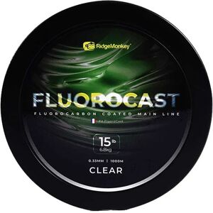 Ridgemonkey Fluorocast Coated 1000 M Monofilament Clear 0.330 mm unisex Ridgemonkey Fluorocast Coated 1000 M Monofilament Clear 0.330 mm unisex