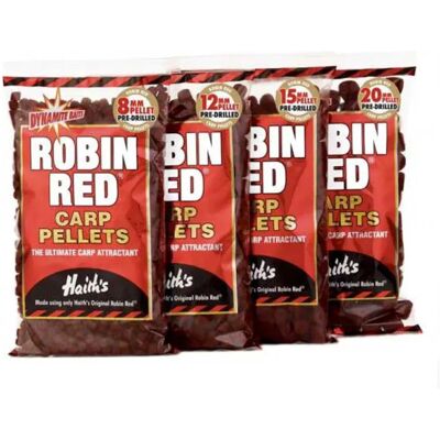 Dynamite Baits Robin Red Pellets - 900g, 12mm, Pre-Drilled - Pellets Dynamite Baits Robin Red Pellets - 900g, 12mm, Pre-Drilled - Pellets