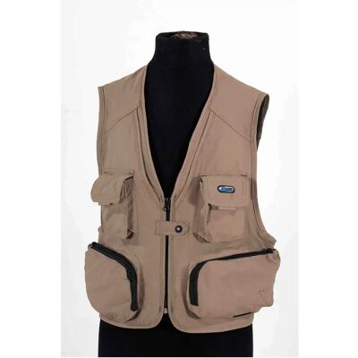 Zunzun Nida Fishing Vest Clear Brown XL Men Zunzun Nida Fishing Vest Clear Brown XL Men