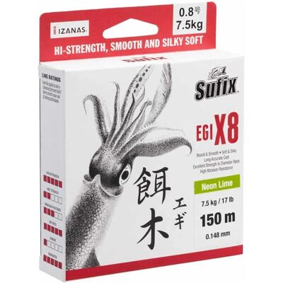 Sufix Sufix Egi X8 150 M Braided Line - Fishing Equipment Sufix Sufix Egi X8 150 M Braided Line - Fishing Equipment