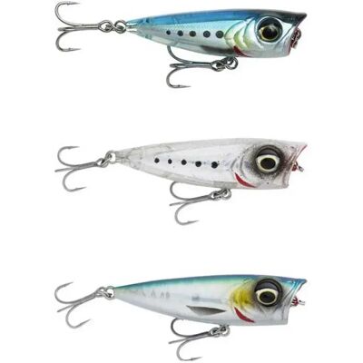 Savage Gear Micro Popper 4.3cm 3g F Ghost Sardine - Fishing Lure Savage Gear Micro Popper 4.3cm 3g F Ghost Sardine - Fishing Lure