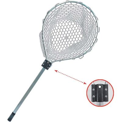 Expert Predator Rubber Mesh Landing Net Grey / White 100 cm unisex Expert Predator Rubber Mesh Landing Net Grey / White 100 cm unisex