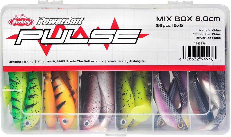 Berkley Pulse Shad Mix Box Soft Lure 80 Mm 36 Units Multicolour One Size unisex