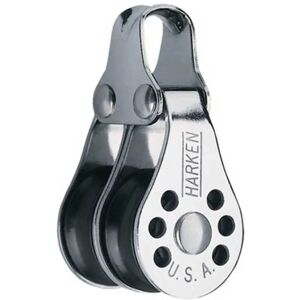 Harken Double Micro Pulley Silver / Black One Size unisex Harken Double Micro Pulley Silver / Black One Size unisex