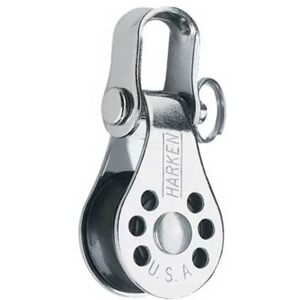 Harken Single Micro Block With Pulley Shackle Silver / Black One Size unisex Harken Single Micro Block With Pulley Shackle Silver / Black One Size unisex