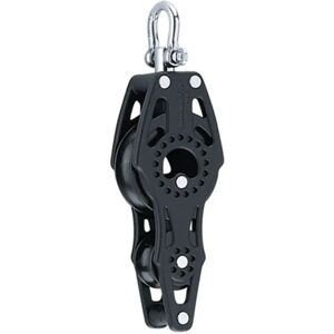 Harken Carbo Fiddle With Becket Pulley 40 Mm Black / Silver One Size unisex Harken Carbo Fiddle With Becket Pulley 40 Mm Black / Silver One Size unisex