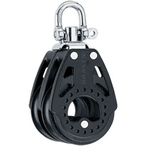 Harken Carbo Double Pulley 75 Mm Black / Silver One Size unisex Harken Carbo Double Pulley 75 Mm Black / Silver One Size unisex