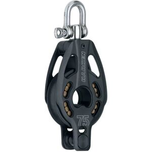 Harken Pulley With Becket 75 Mm Black / Silver One Size unisex Harken Pulley With Becket 75 Mm Black / Silver One Size unisex