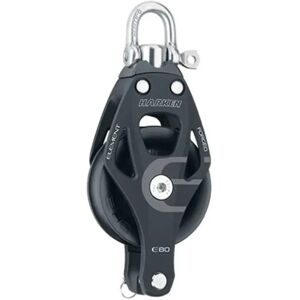 Harken Single Swivel Pulley With Becket 80 Mm Black / Silver One Size unisex Harken Single Swivel Pulley With Becket 80 Mm Black / Silver One Size unisex
