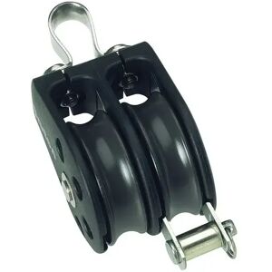 Barton Marine Double Block Pulley With Fixed Eye Black 8 mm unisex Barton Marine Double Block Pulley With Fixed Eye Black 8 mm unisex