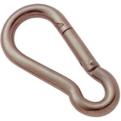 Goldenship Spring Hook - 25 Units, Silver, 5x50 mm - Marine Hardware Goldenship Spring Hook - 25 Units, Silver, 5x50 mm - Marine Hardware