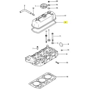 Vetus M3.10 Engine Cylinder Head Rocker Cover Gasket Black One Size unisex Vetus M3.10 Engine Cylinder Head Rocker Cover Gasket Black One Size unisex