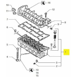 Vetus Vf5.220e Vf5.250e Cylinder Head Assembly One Size unisex Vetus Vf5.220e Vf5.250e Cylinder Head Assembly One Size unisex