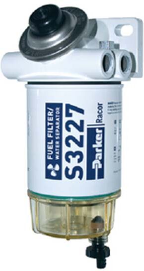 Parker Racor Gasoline Spin On Series Fuel Water Separator With Primer Pump Filter Outboard 90 GPH unisex